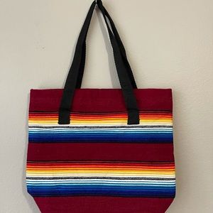 Aztec Mexican Blanket tote or bag purse serape